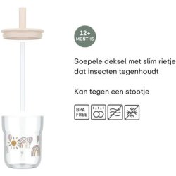 Mepal Children's Cup with Straw Mio Little Dutch Flexible Lid with Insect