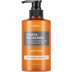 KUNDAL – Honey & Macadamia Pure Body Wash, Amber Vanilla, 500ml