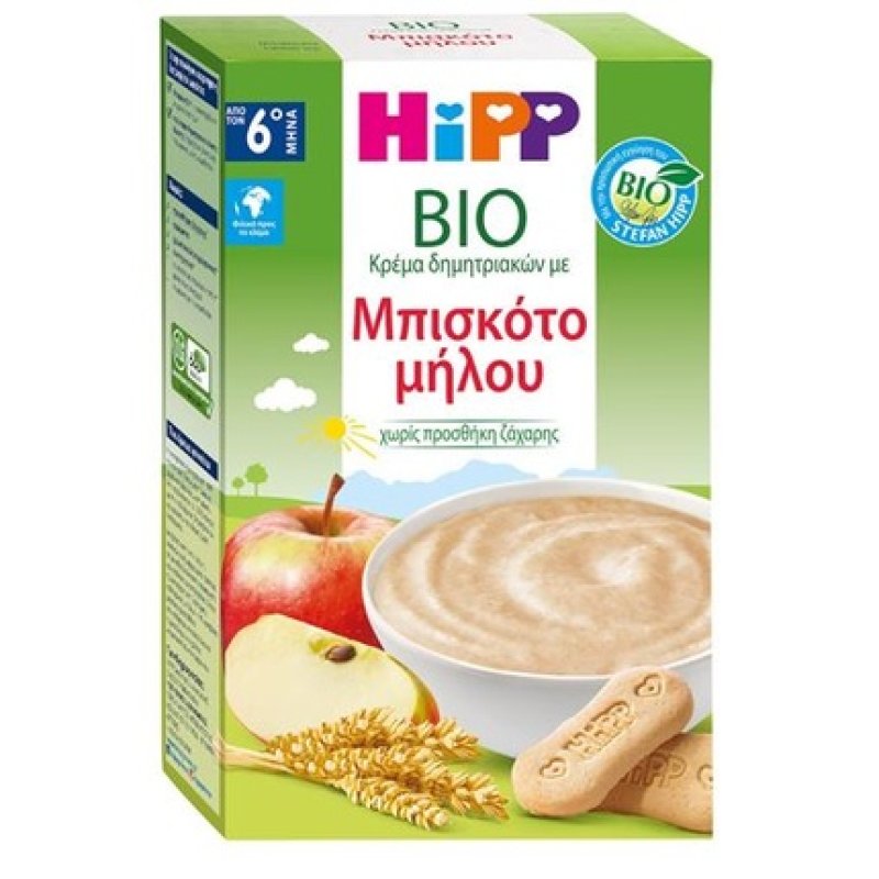 Hipp Organic Cereal Cream With Apple Biscuit From 6 Months - 250g
