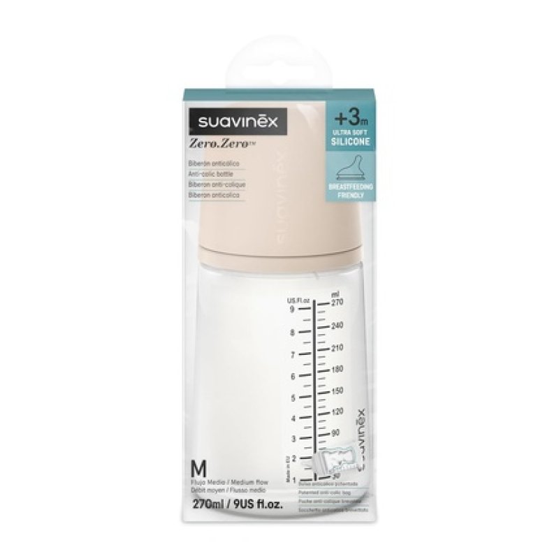 Suavinex Anti-Colic Baby Bottle Zero Zero with Medium Silicone Teat