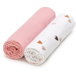 Ttomi Bio Muslin Diapers Love 65 X 65 Cm 2 Pcs