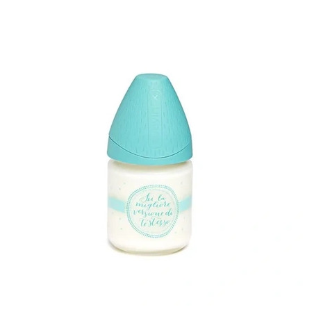 Suavinex Baby Bottle With Glass Silicone Teat, 3 Positions, 120ml