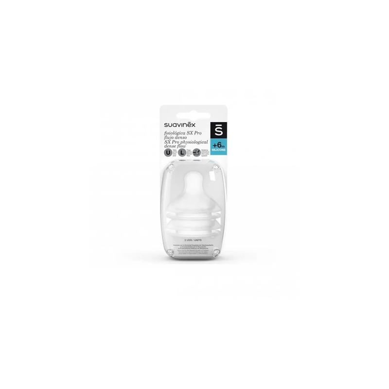 Suavinex Physiological Teat M Flow Silicone 2 Units