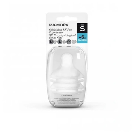 Suavinex Physiological Teat M Flow Silicone 2 Units