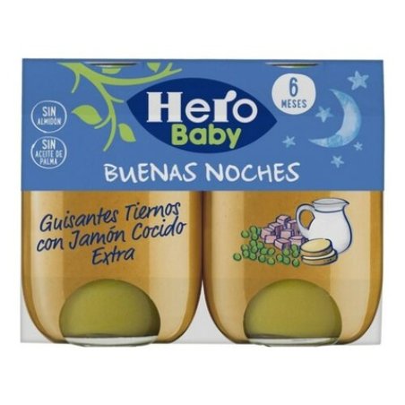 Hero Buenas Noches Ham and Peas Baby Food 190g - Pack of 2