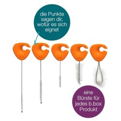 Bbox Baby Bottle And Cup Cleaning Brush Set With Ring