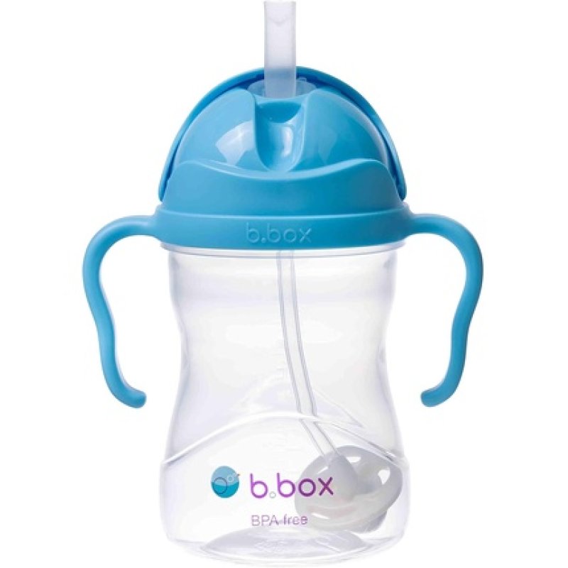 B.Box Sippy Cup Drink From Any Angle with Fliptop Weighted Straw Leak Proof