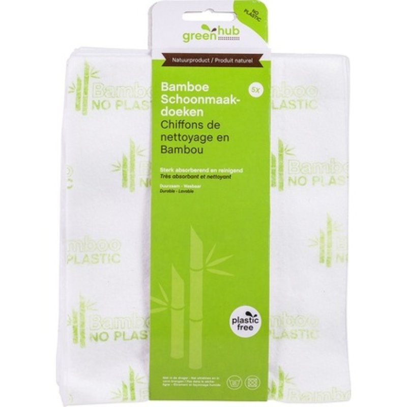 Greenhub Cleaning Cloths Bamboo 5 Pieces