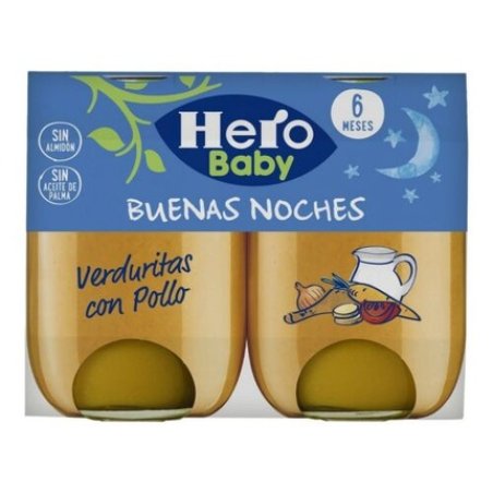 Hero Buenas Noches Verduras Pollo Baby Food 190g - Pack of 2