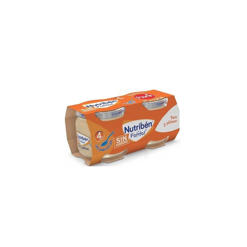 Nutriben Jar Banana, Mandarin, Pear & Biscuit 2 Packs 190 G