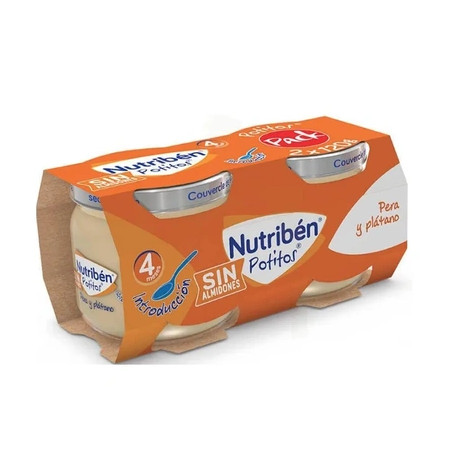 Nutriben Jar Banana, Mandarin, Pear & Biscuit 2 Packs 190 G