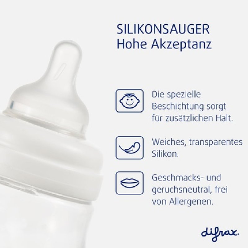 Difrax Anti-Colic Wide Baby Bottle for Newborns