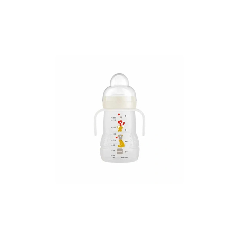 Mam Trainer Glass Baby Bottle 220ml Neutral Color For 4 Months And Older