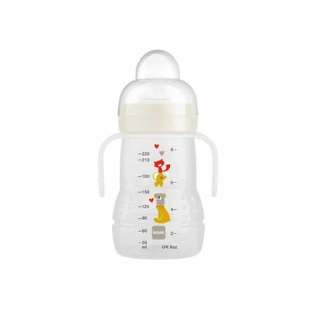 Mam Trainer Glass Baby Bottle 220ml Neutral Color For 4 Months And Older