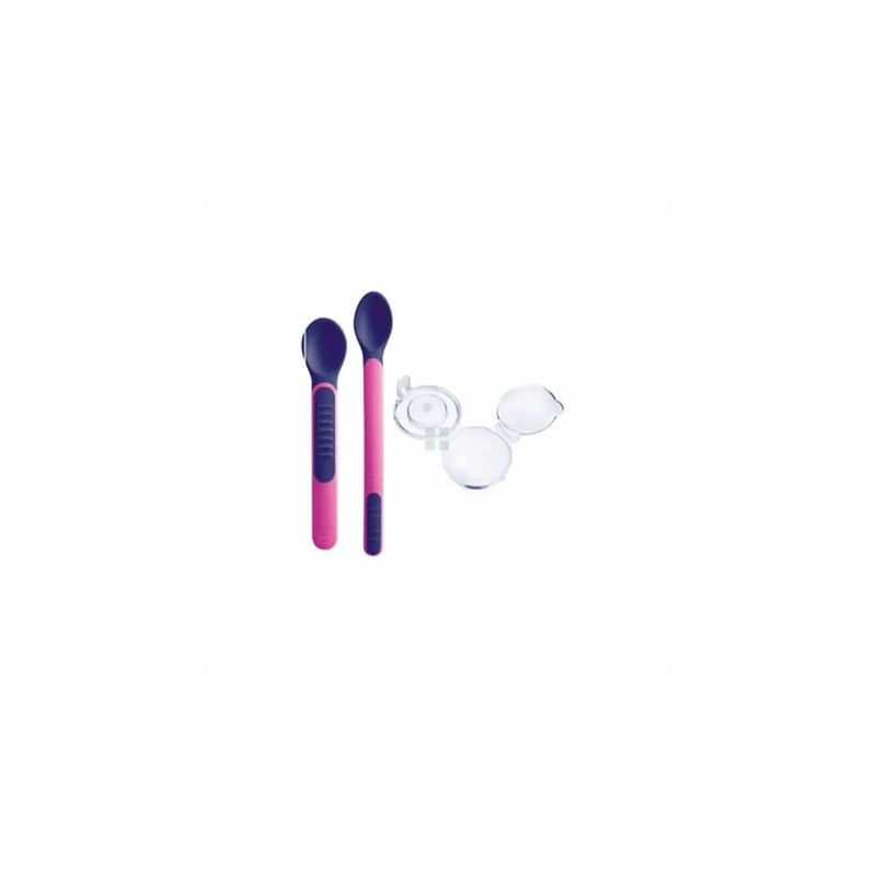 Mam Heat Sensitive Spoon 2 Units In Pink