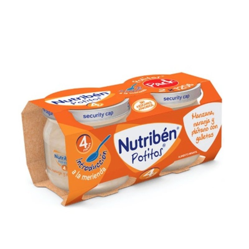 Nutriben Nutriben Potitos Pear And Banana - 2 Packs Of 120 Grams