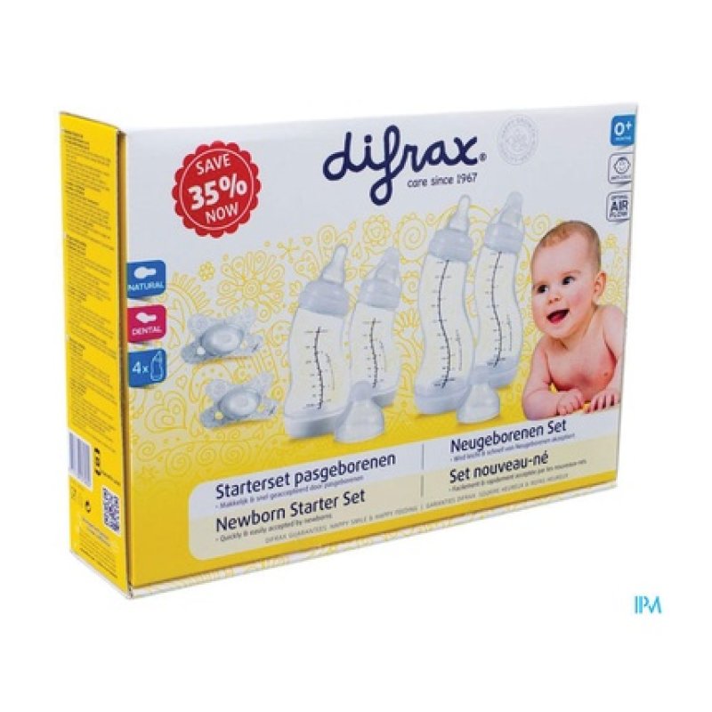 Difrax Starter Set For Newborns Essential Feeding Set For Infants