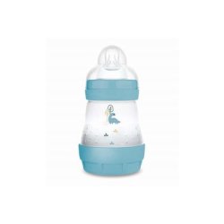 Mam Easy Start Plastic Baby Bottle Against Colic With Silicone Nipple For 0 Months, 160ml, Blue