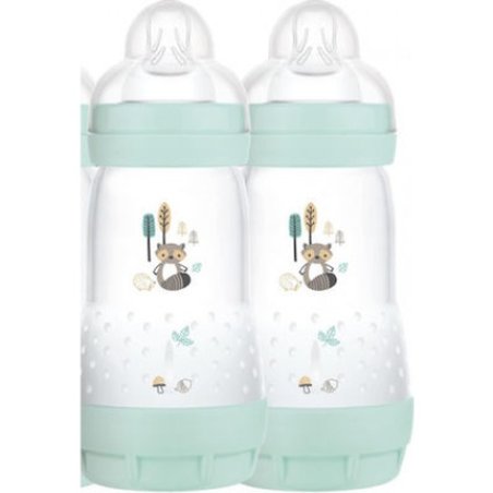 Mam Anti-Colic Easy Start Baby Bottle With Silicone Nipple For Colic 2 Months 2x260ml