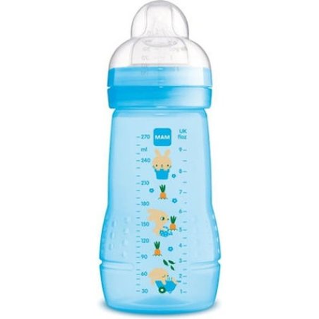 Mam Easy Active Bottle - 270ml Plastic Baby Bottle With Silicone Nipple For Boys, Suitable For 2 Months And Older