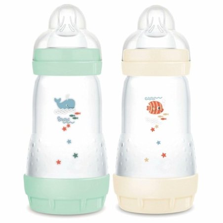 Mam Easy Start Anti-Colic Baby Bottle 2 Months Medium Flow 260ml - Pack of 2