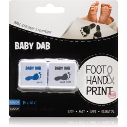 Baby Dab Foot & Hand Print Blue & Grey 2 Pieces