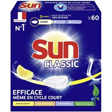 Sun Classic Dishwasher Lemon Tablets 60 Sun