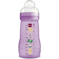 Mam Easy Active Bottle - Plastic Baby Bottle With Silicone Nipple For Girls, 2 Months, 270ml
