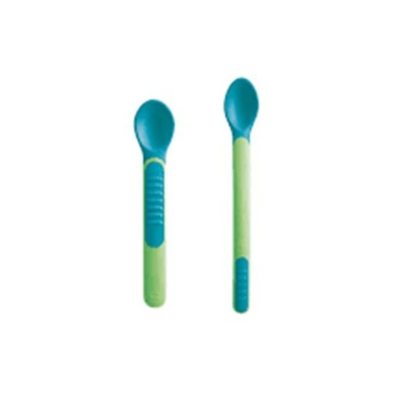 Mam Heat Sensitive Spoons & Cover - Unisex, Suitable For 6 Months