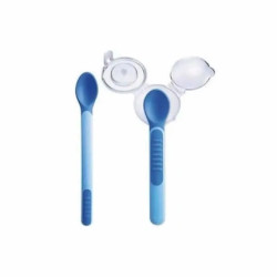 Mam Heat Sensitive Spoon 2 Units In Blue