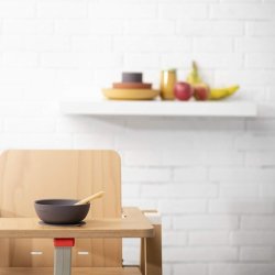 Nattou - Dinner Set 4 Pcs Soft Silicone - Pink / Eggplant
