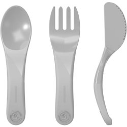 Twistshake - Learn Cutlery 6 m Pastel Grey