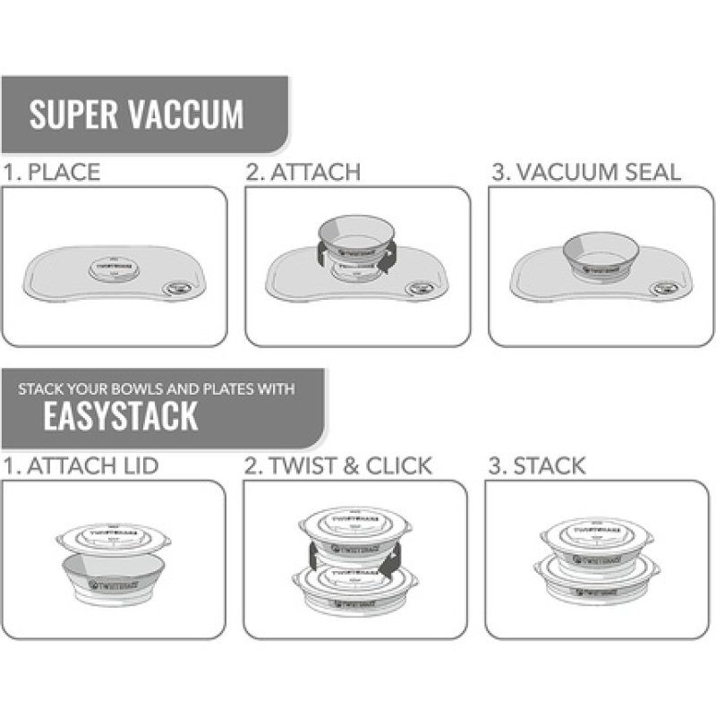 Twistshake - Click-mat mini Plate White