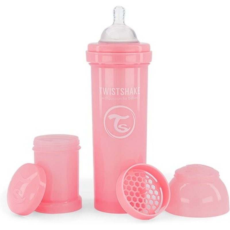 Twistshake - Anti-Colic Baby Bottle Pastel Pink 330 ml