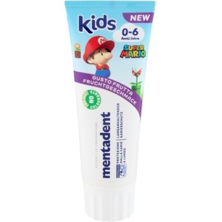 Mentadent Kids 0-6 Years Toothpaste for Children 75ml Italian Gourmet Polpa 400g