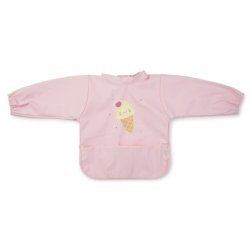 SARO Baby - Waterproof Bib with Sleeves Pink