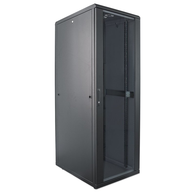 INTELLINET Netzwerkschrank 36HE 800x800mm schwarz,unmontiert (Speditionsversand)