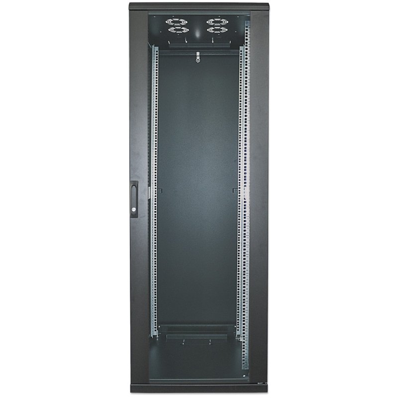 Intellinet 19" Network Cabinet - Free Standing, 36U, 800x800mm (width x depth), Black, Flatpack, Max 1500kg,