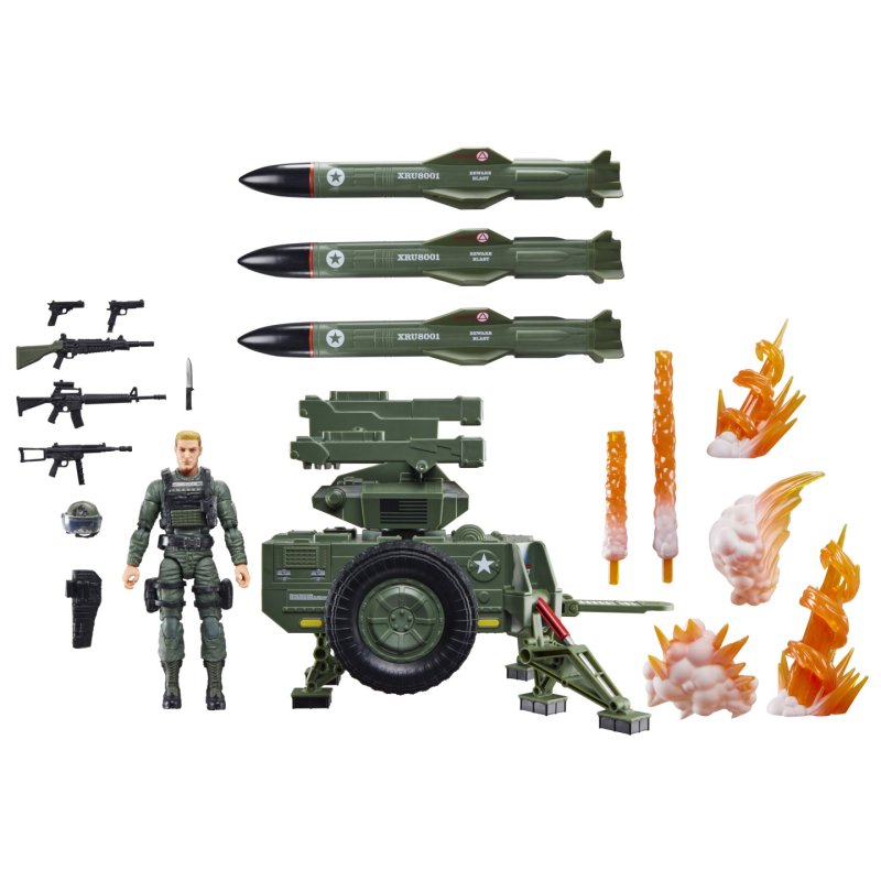 G.I. Joe: Classified Series 182 Clayton Hawk Abernathy Mobile Missile System Towable Vehicle Collectible 6" Figure Set