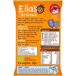 Ella's Kitchen Sweetcorn And Carrot Melty Sticks For 7 Months 16g