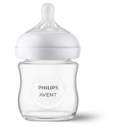Philips Avent Natural Glass Bottle with Responsive Dummy 120ml