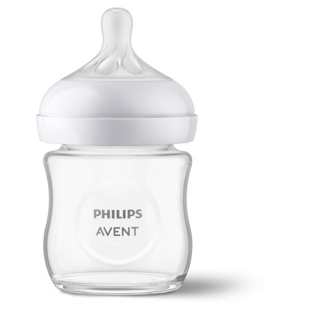 Philips Avent Natural Glass Bottle with Responsive Dummy 120ml