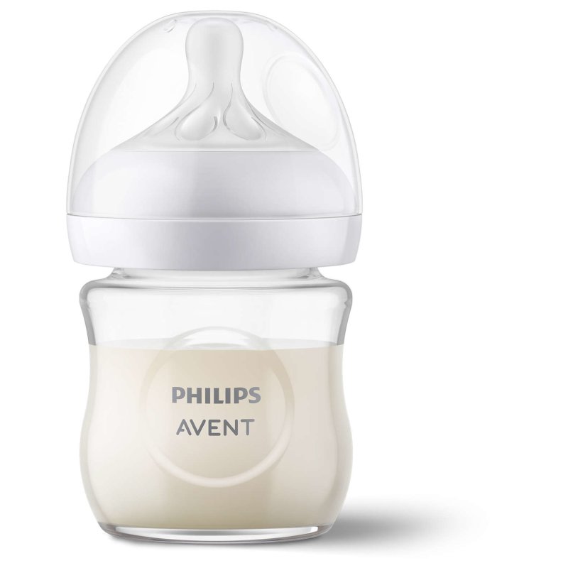 Philips Avent Natural Glass Bottle with Responsive Dummy 120ml