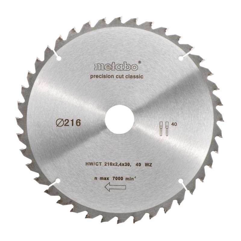 Metabo 628060000 lame de scie circulaire 21,6 cm