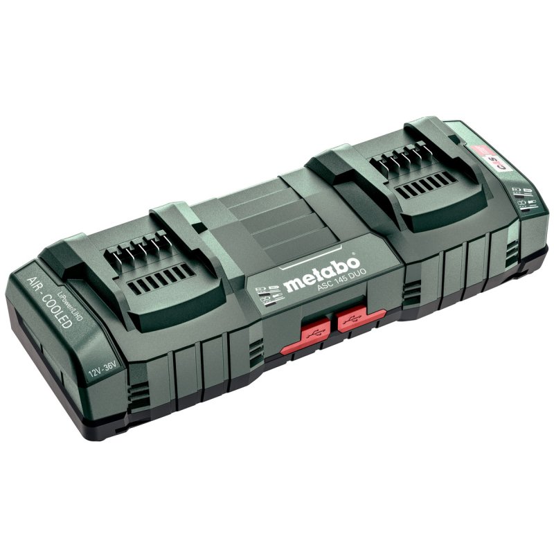 Metabo Doppel-Schnellladegerät ASC 145 DUO 12-36V AIR COOLED