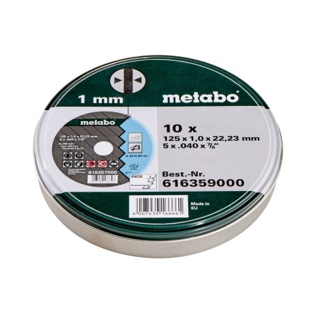 Metabo 10 Trennscheiben - SP 125x1,0x22,23 Inox, TF 41