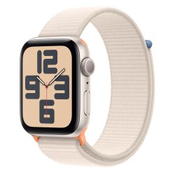 Apple Watch SE GPS 44mm Starlight Aluminium Case with Starlight Sport Loop