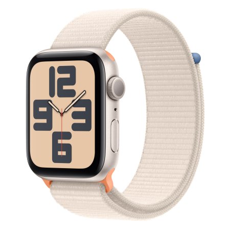 Apple Watch SE GPS 44mm Starlight Aluminium Case with Starlight Sport Loop
