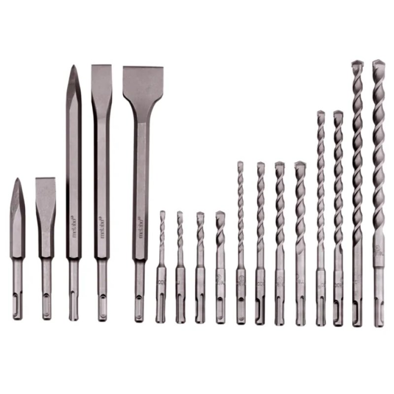 Metabo SDS-plus Bohrer-/Meisselset SP,17teilig, im Alukoffer