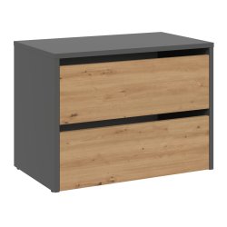Topeshop MODO ANT/ART shoe organizer Closed Anthracite Oak
